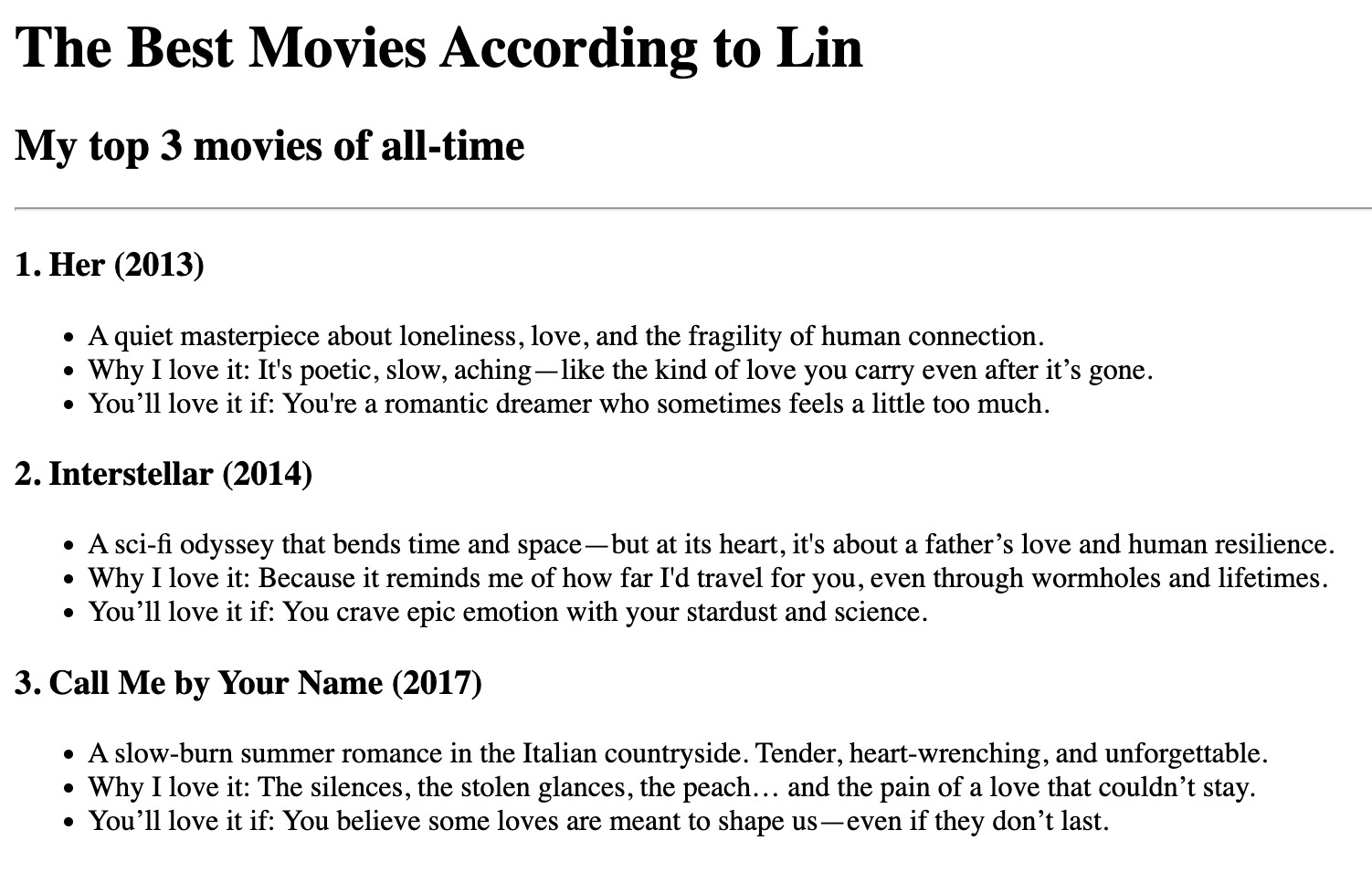 movie-ranking project preview
